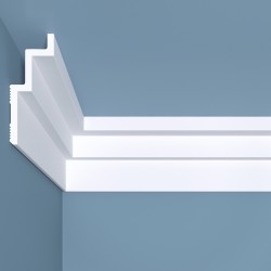 Потолочный плинтус под покраску Bello Deco K13H с подсветкой 2000×40×100