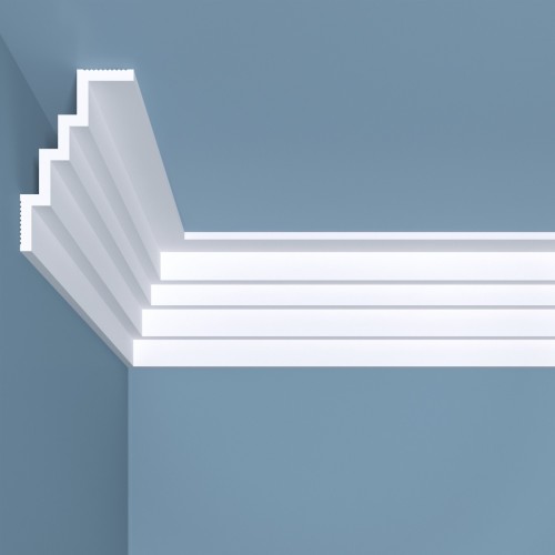 Потолочный плинтус под покраску Bello Deco К17 2000×50×80