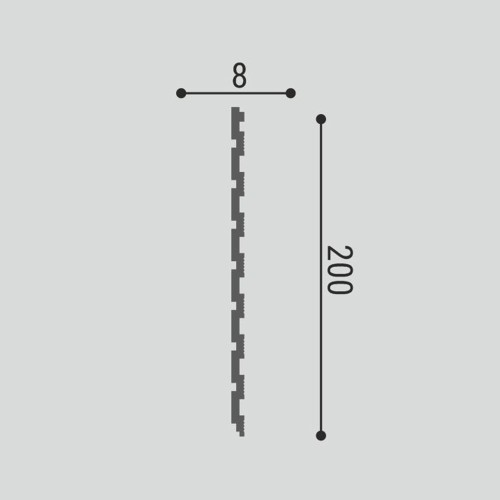 Стеновая панель под покраску Bello Deco СП 06/3 3000×200×8