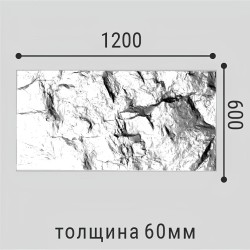 Стеновая панель 3D под покраску Bello Deco С001-1 PU 1200×600×60