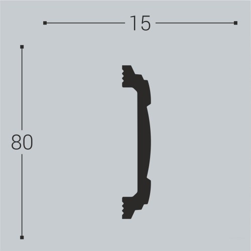 Молдинг под покраску Bello Deco Н8 2200×80×15