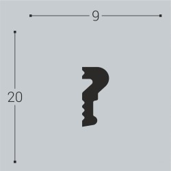 Молдинг под покраску Bello Deco М2 2000×20×9