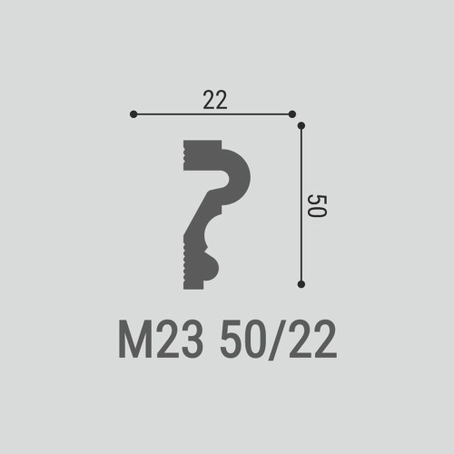 Молдинг под покраску Bello Deco М23 2000×50×22