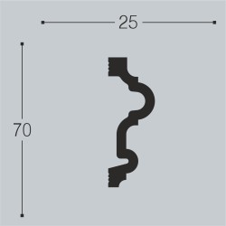 Молдинг под покраску Bello Deco М24 2000×70×25