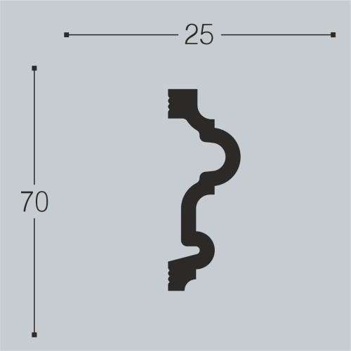 Молдинг под покраску Bello Deco М24 2000×70×25