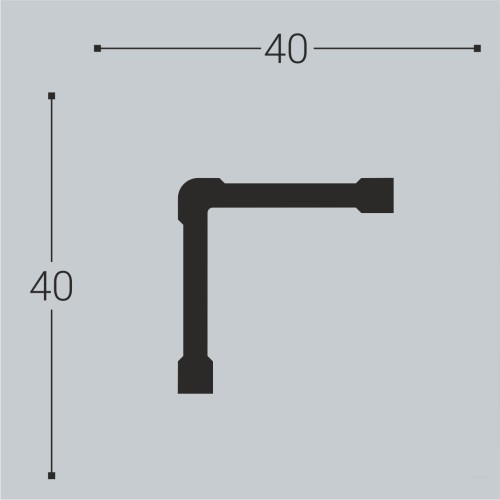 Молдинг угловой под покраску Bello Deco У4 2000×40×40