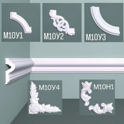 Молдинг под покраску гибкий Bello Deco М10 F 1000×45×17