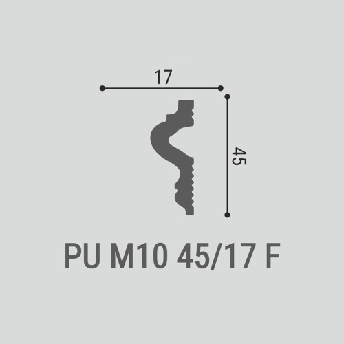 Молдинг под покраску гибкий Bello Deco М10 F 1000×45×17