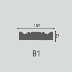 Дверной декор верхний под покраску Bello Deco В1 102×102×25