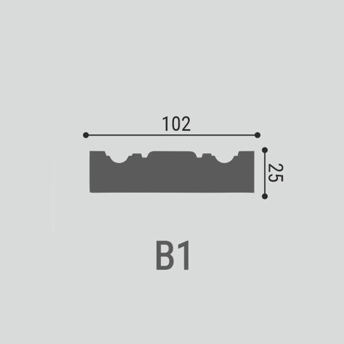 Дверной декор верхний под покраску Bello Deco В1 102×102×25