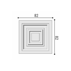 Дверной декор верхний под покраску Bello Deco В2 82×82×21