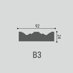 Дверной декор верхний под покраску Bello Deco В3 92×92×24