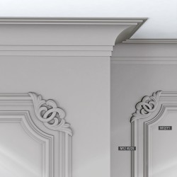 Угловой элемент к молдингу под покраску Bello Deco М12У1 133×133×20