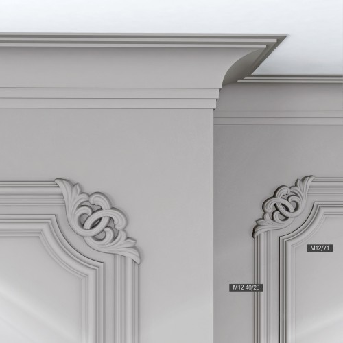 Угловой элемент к молдингу под покраску Bello Deco М12У1 133×133×20