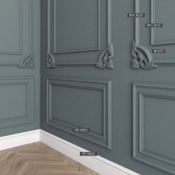 Угловой элемент к молдингу под покраску Bello Deco М12У2 225×225×20