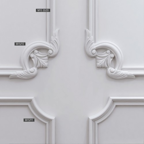 Угловой элемент к молдингу под покраску Bello Deco М15У2 210×210×20