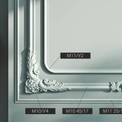 Угловой элемент к молдингу под покраску Bello Deco М10Н1 144×67×17