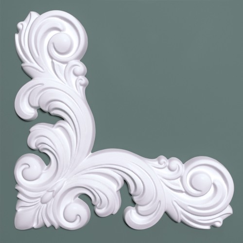 Угловой элемент к молдингу под покраску Bello Deco УУ1 190×190×12