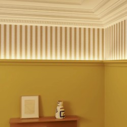 Потолочный плинтус под покраску Orac Decor C328 с подсветкой 2000×68×90