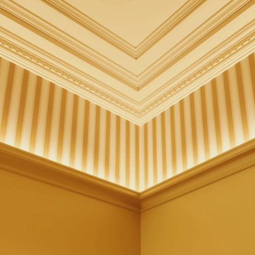 Потолочный плинтус под покраску Orac Decor C328 с подсветкой 2000×68×90