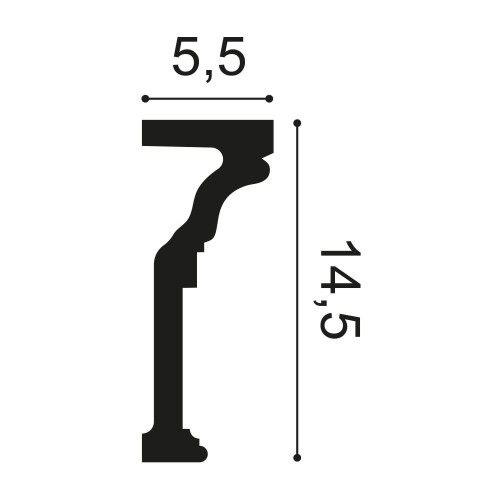 Молдинг под покраску Orac Decor P4010 2000×145×55