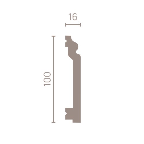 Плинтус под покраску гибкий Decor-Dizayn DD701F 2000×100×16