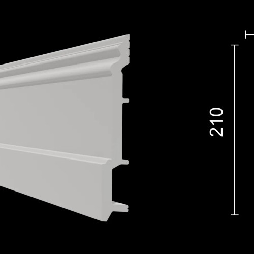 Плинтус под покраску Decor-Dizayn DD725 2000×210×21