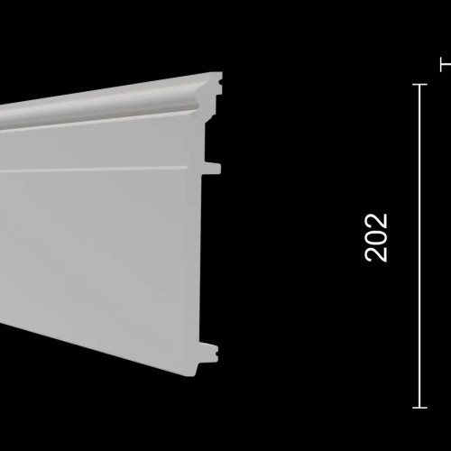 Плинтус под покраску Decor-Dizayn DD726 2000×202×16