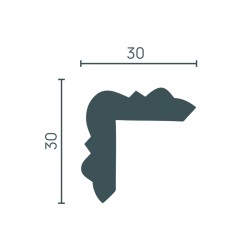 Молдинг угловой под покраску Decor-Dizayn DD06 2000×30×30