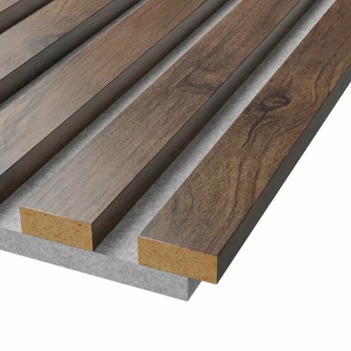 МДФ стеновая панель акустическая Cosca Decor Сканди Дуб Старинный Натуральный серый войлок 2750×600×19