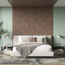 МДФ стеновая панель акустическая Cosca Decor Сканди Дуб Старинный Натуральный серый войлок 2750×600×19