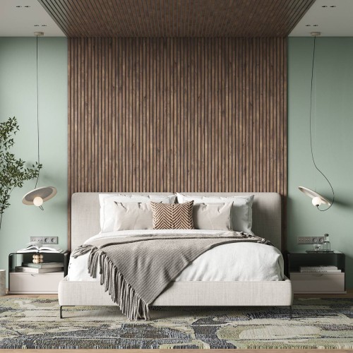 МДФ стеновая панель акустическая Cosca Decor Сканди Дуб Старинный Натуральный серый войлок 2750×600×19