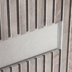 МДФ стеновая панель акустическая Cosca Decor Сканди Дуб Дымчатый черный войлок 2750×600×19