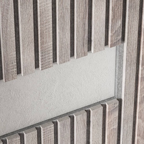 МДФ стеновая панель акустическая Cosca Decor Сканди Дуб Дымчатый черный войлок 2750×600×19