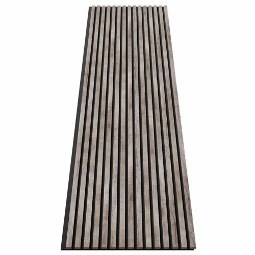 МДФ стеновая панель акустическая Cosca Decor Сканди Дуб Дымчатый черный войлок 2750×600×19