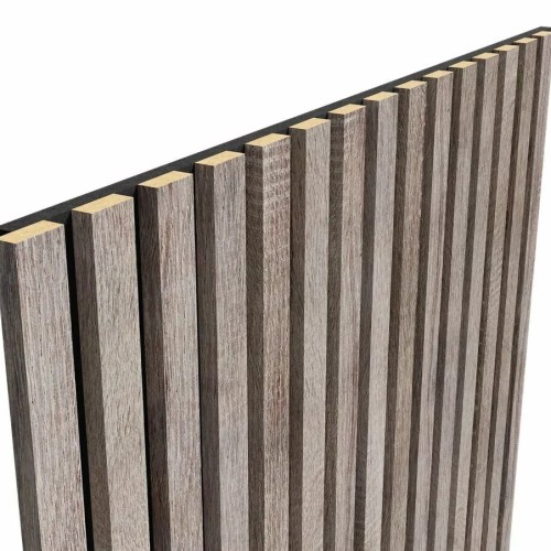 МДФ стеновая панель акустическая Cosca Decor Сканди Дуб Дымчатый черный войлок 2750×600×19