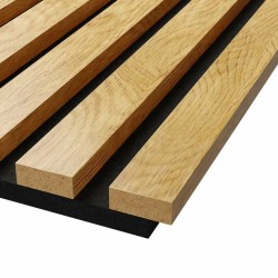 МДФ стеновая панель акустическая Cosca Decor Сканди Дуб Медный черный войлок 2750×600×19