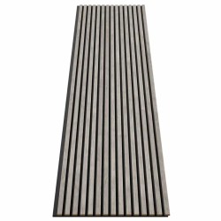 МДФ стеновая панель акустическая Cosca Decor Сканди Дуб Старинный Светло-серый черный войлок 2750×600×19