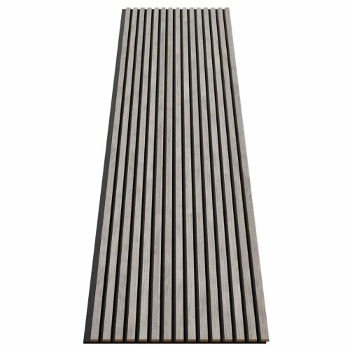 МДФ стеновая панель акустическая Cosca Decor Сканди Дуб Старинный Светло-серый черный войлок 2750×600×19