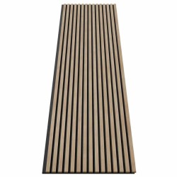 МДФ стеновая панель акустическая Cosca Decor Сканди Ясень Тирамису черный войлок 2750×600×19