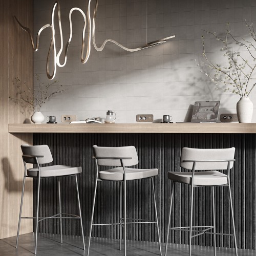 МДФ стеновая панель акустическая Cosca Decor Сканди Дуб Графит черный войлок 2750×600×19