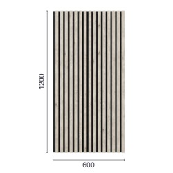 МДФ стеновая панель акустическая Cosca Decor Сканди Дуб Барон Темный черный войлок 1200×600×19