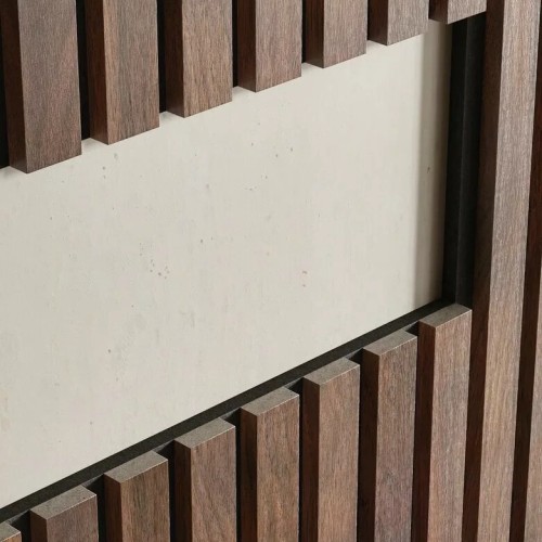 МДФ стеновая панель акустическая Cosca Decor Сканди Дуб Барон Темный черный войлок 1200×600×19