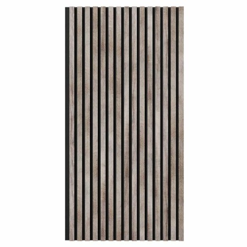 МДФ стеновая панель акустическая Cosca Decor Сканди Дуб Дымчатый черный войлок 1200×600×19