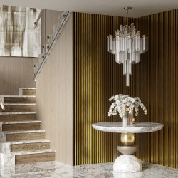 Рейка декоративная Cosca Decor Золото матовое RX010-053 2000×30×10