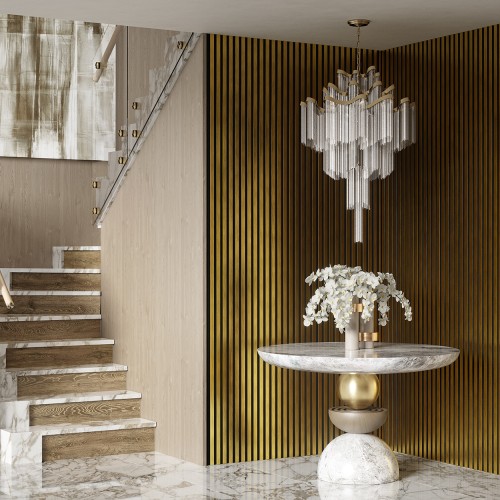 Рейка декоративная Cosca Decor Золото матовое RX010-053 2000×30×10