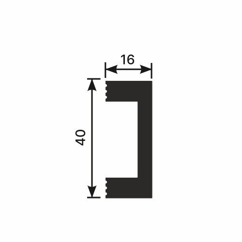 Рейка декоративная под покраску Cosca Decor RX011 2000×40×16