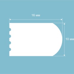 Финишный молдинг под покраску Cosca Decor MX053 2800×10×16