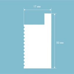 Финишный молдинг под покраску Cosca Decor MF003 2800×50×17