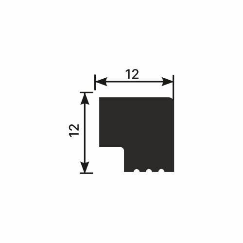 Финишный молдинг под покраску Cosca Decor ZP006 правый 2800×12×12